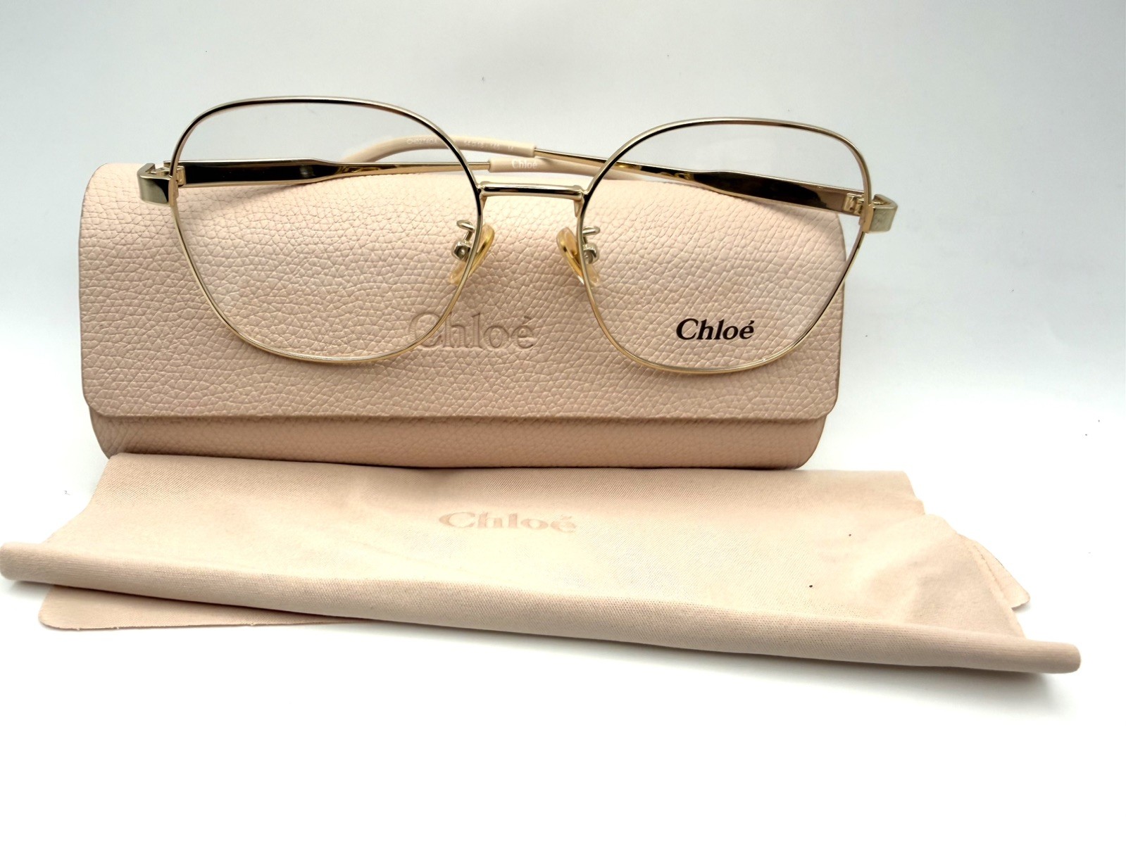 Chloe CH0274OA 002 Gold Square Eyeglasses Frame 54mm New