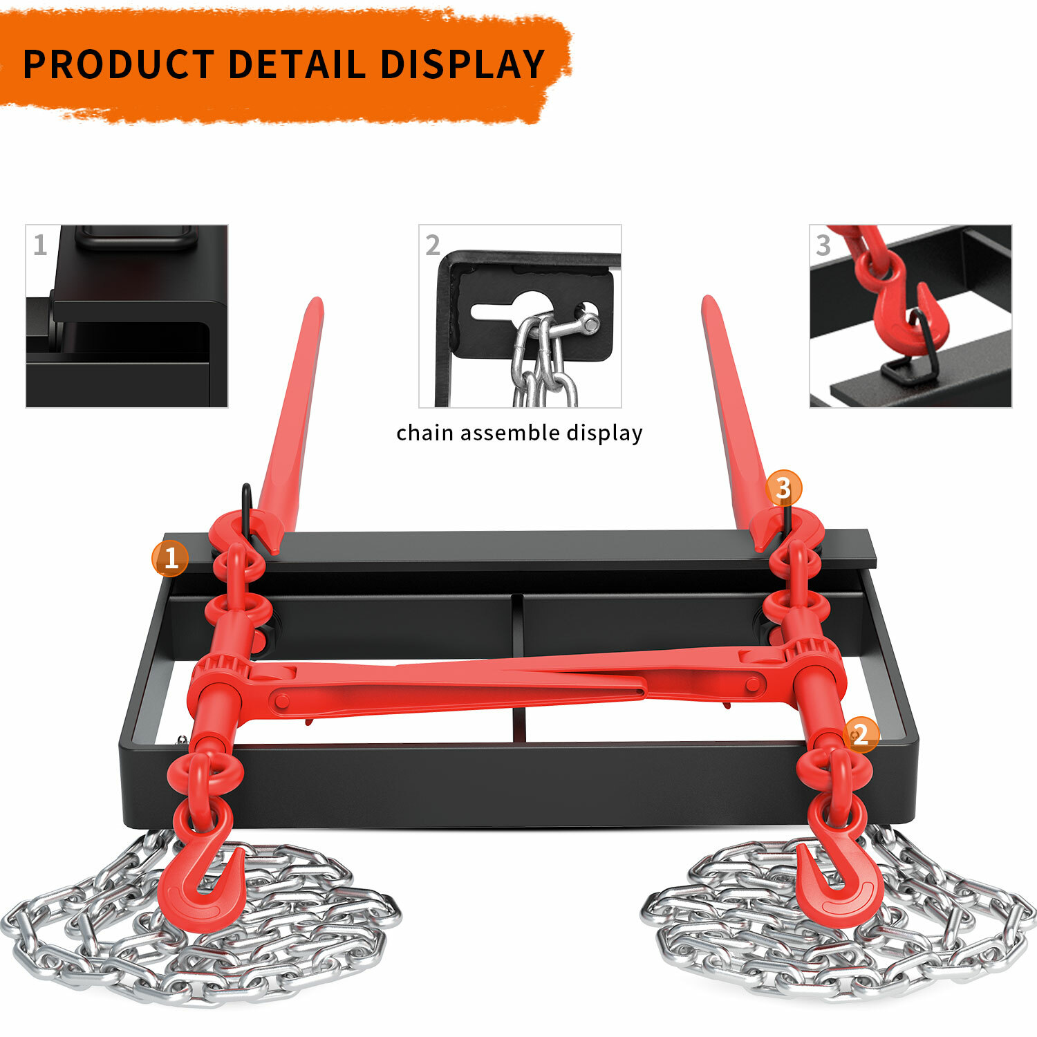 Universal 49" Hay Bale Spear Front Loader Bucket Attachment