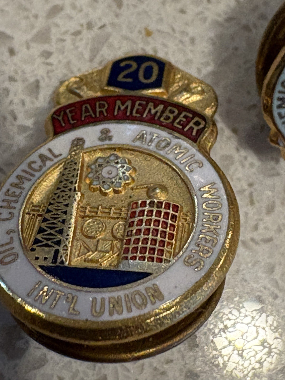 Vintage International Union Oil Chemical & Atomic Workers 10,20,25, & 30