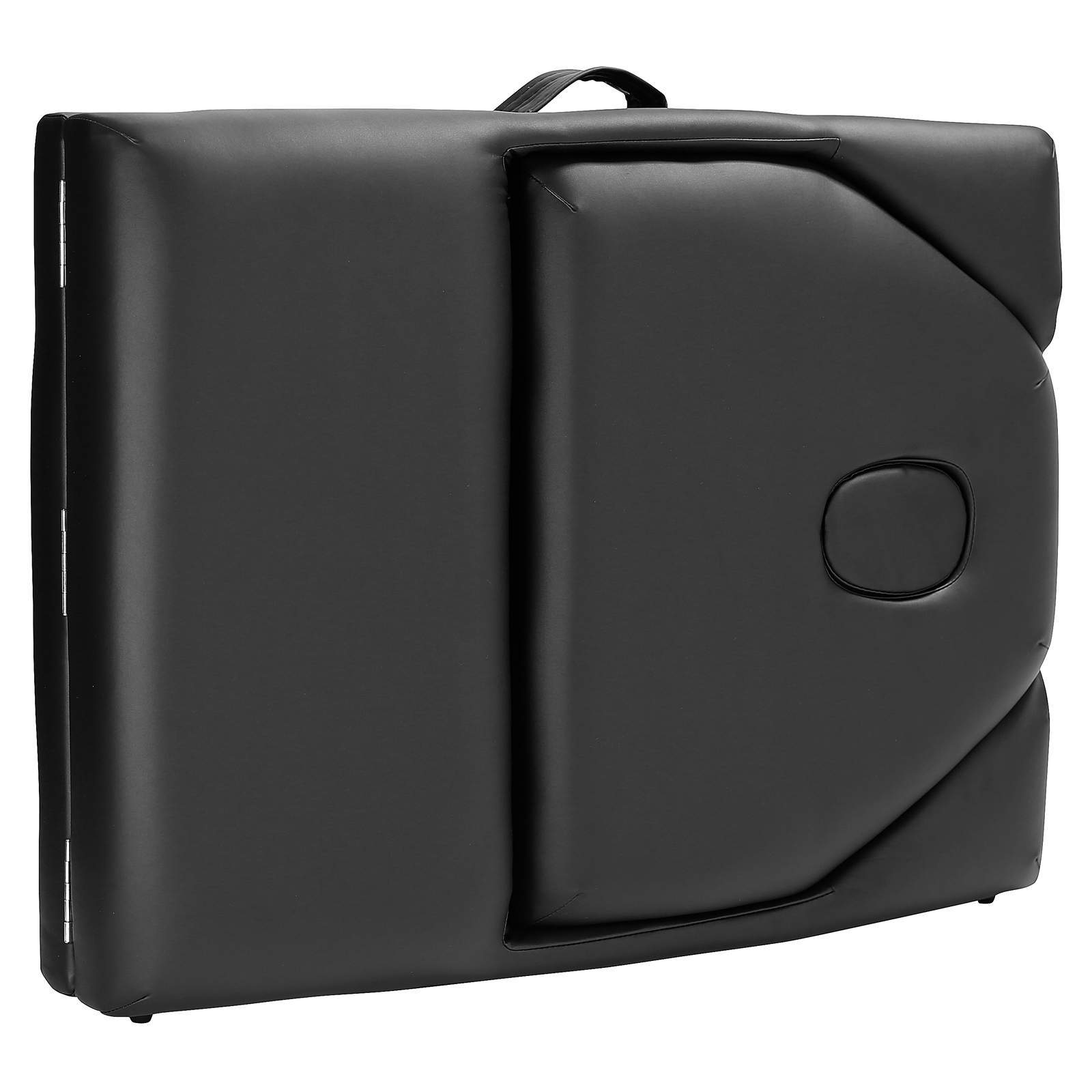 Portable Black Massage Table with Bolster and Tilt Backrest