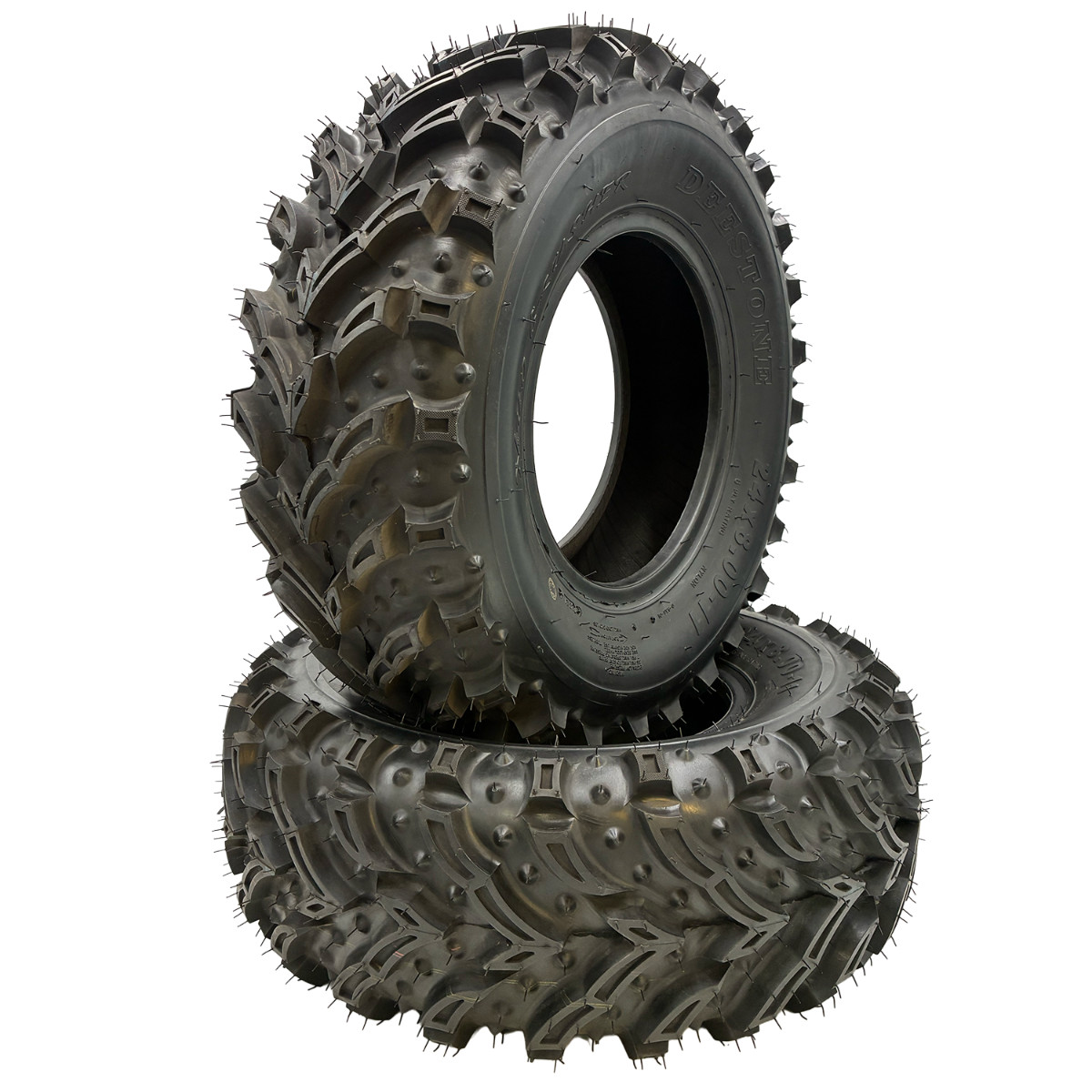 Set of 2 - 24x8.00-11 6PR Mud Crusher ATV Tire