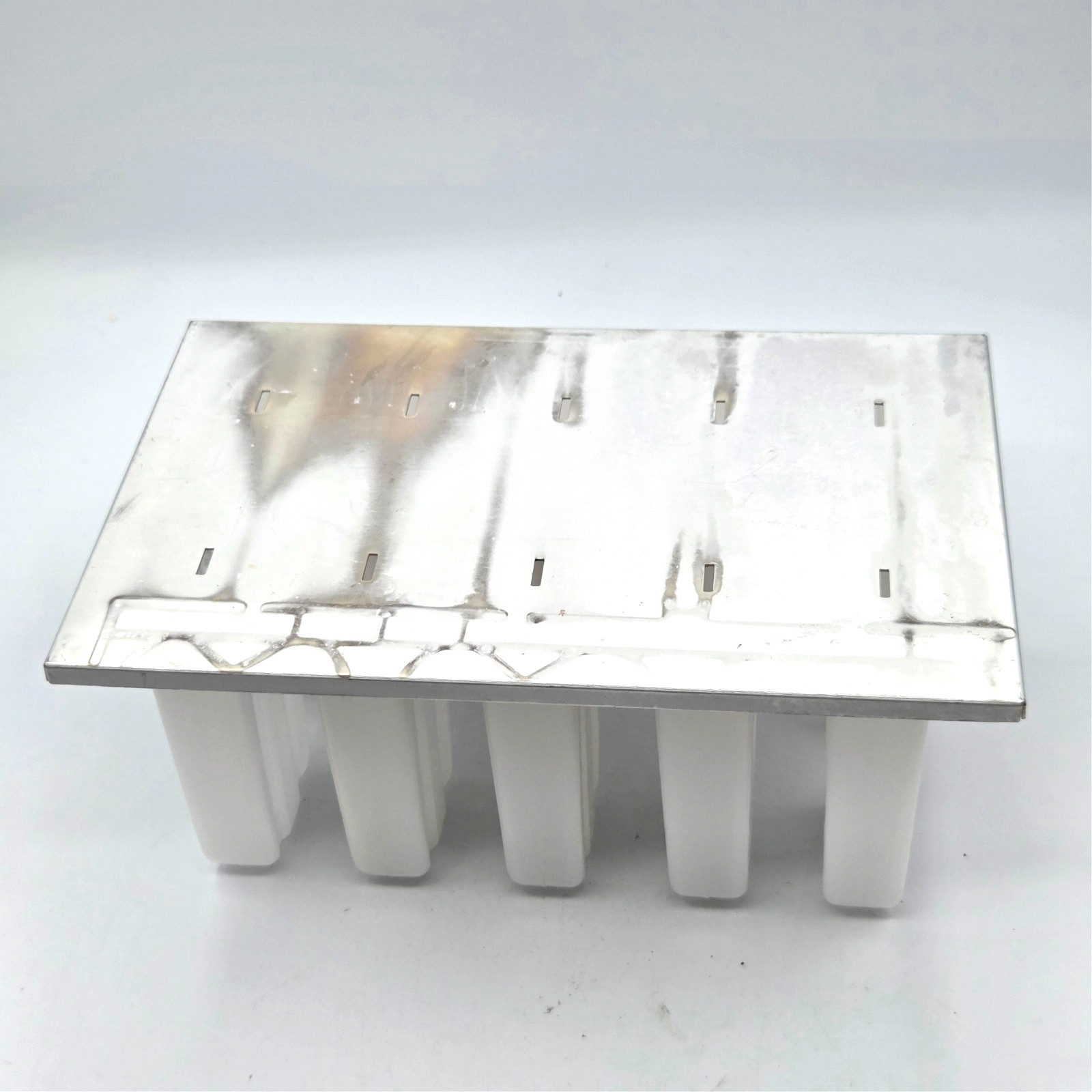 VINTAGE Stainless Steel And Plastic Popsicle Mold for 10 Ice Pops