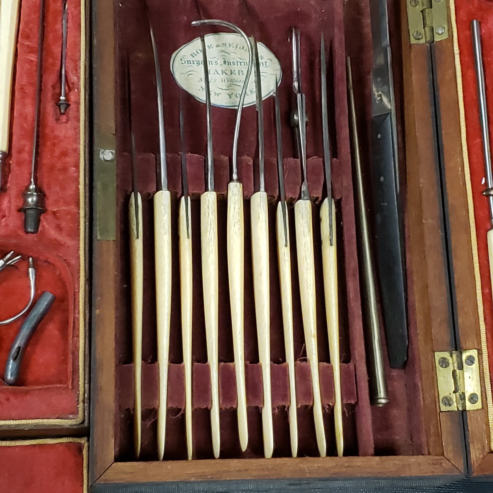 CIVIL WAR SURGICAL KIT ROSE & SELLERS NEW YORK 1822 to 1845 SURGEON INSTRUMENTS