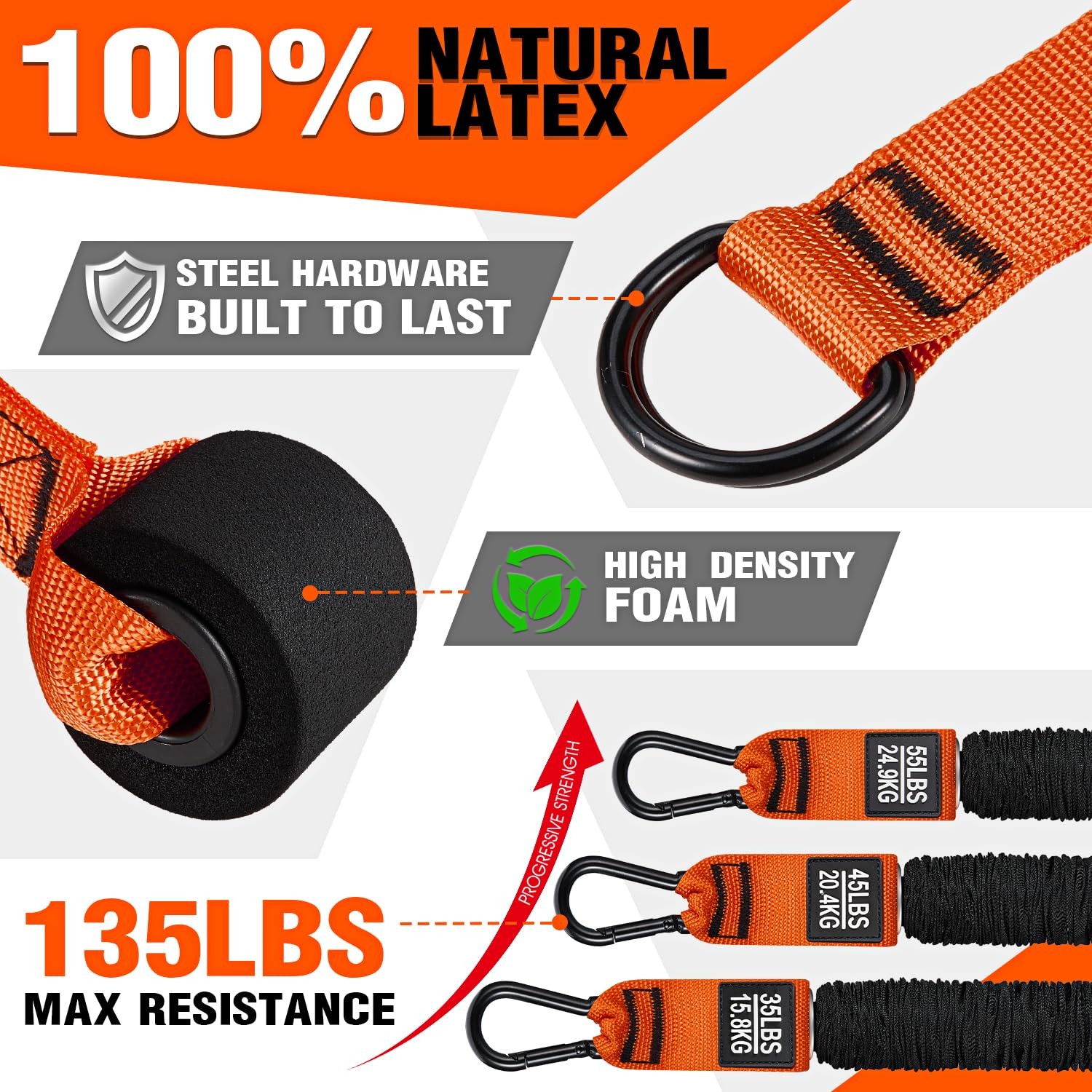 Resistance Bands Training for Arms, Biceps, Triceps, Back, Abs, Shoulders, He...