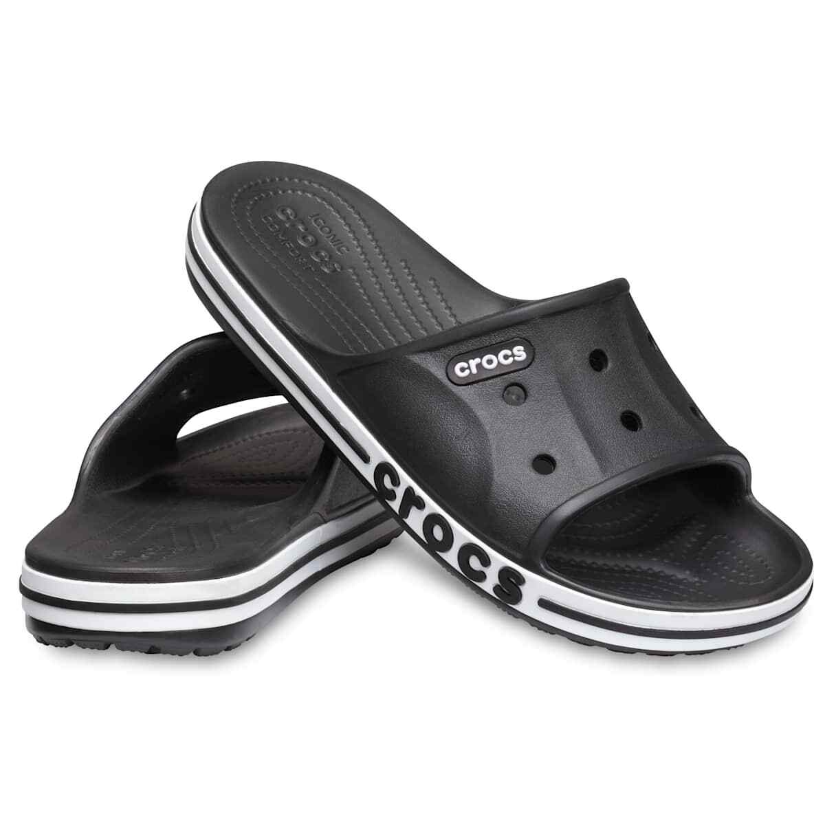 Crocs Adult Bayaband Slides Comfortable Sandals for Men and Women
