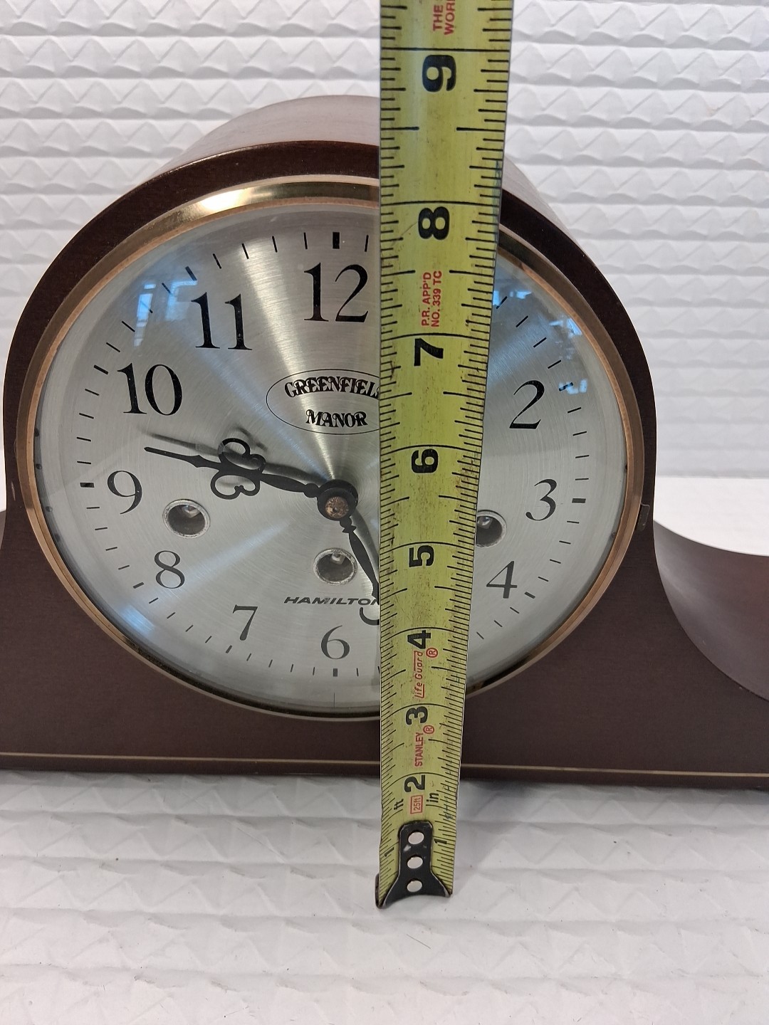 Vintage Hamilton Greenfield Manor Mantle Clock Made In Germany Working Beautiful