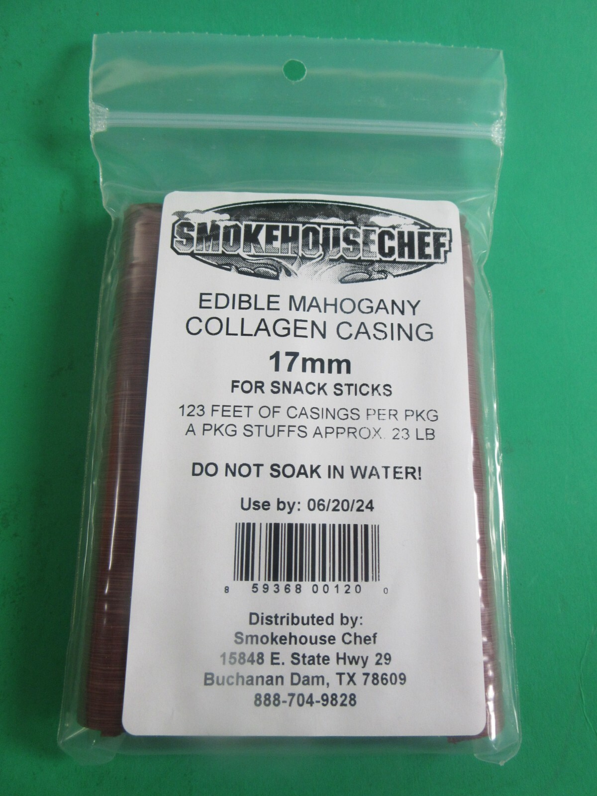 17 mm Snack Stick CASINGS BEEF COLLAGEN Slim Snack Buck Stick sausage