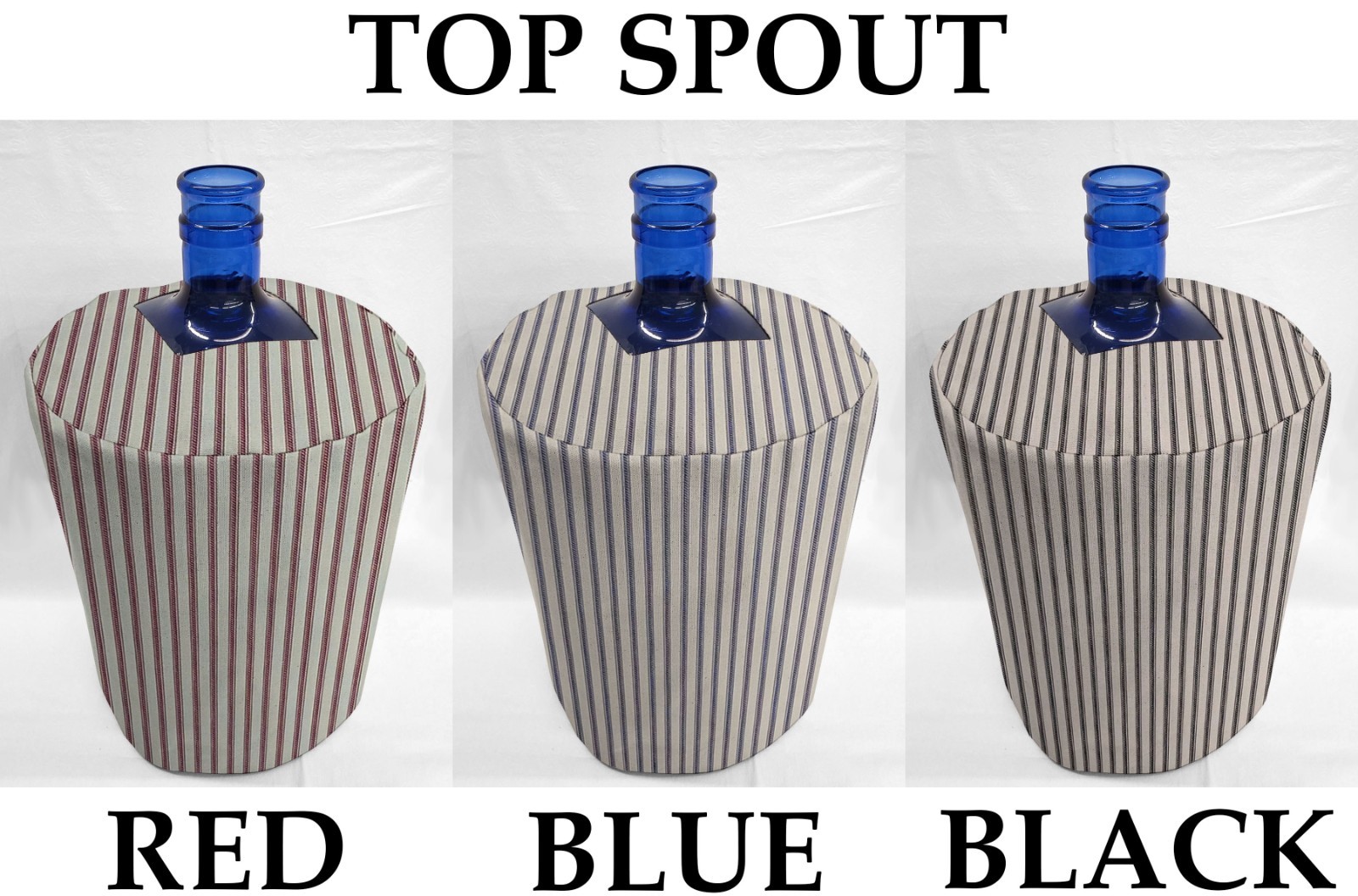 Ticking Stripe Water Bottle Cover for 3- or 5-Gallon Bottles (3 Colors Available