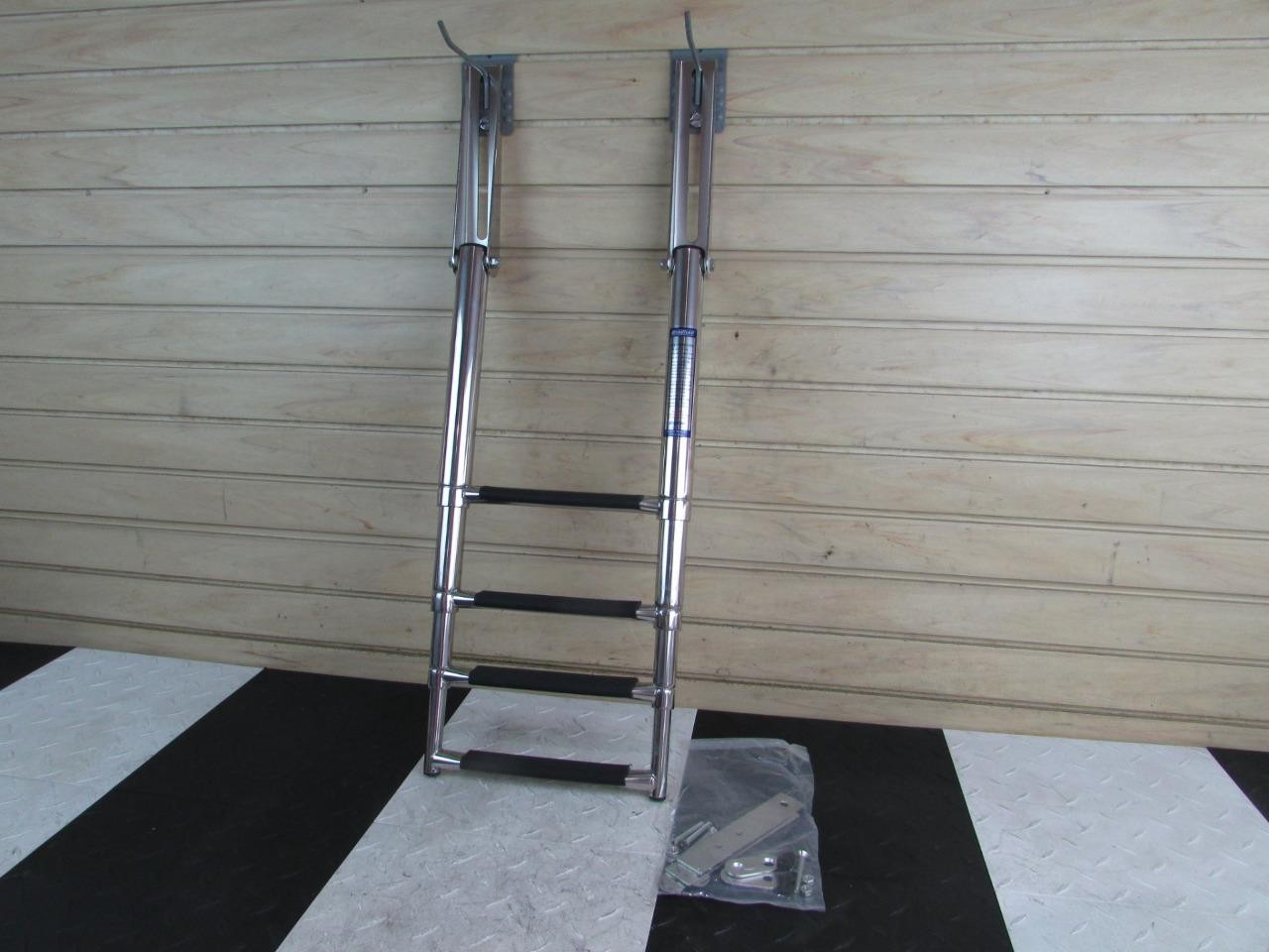 Windline 4 Step Telescopic 45" Marine Boat Ladder TPL-4XPE *New* w/ Hardware