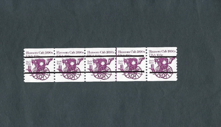 US Stamps Scott #1904a PNC5 P#1 10.9c Hansom Cab  XF MNH Gap 1R