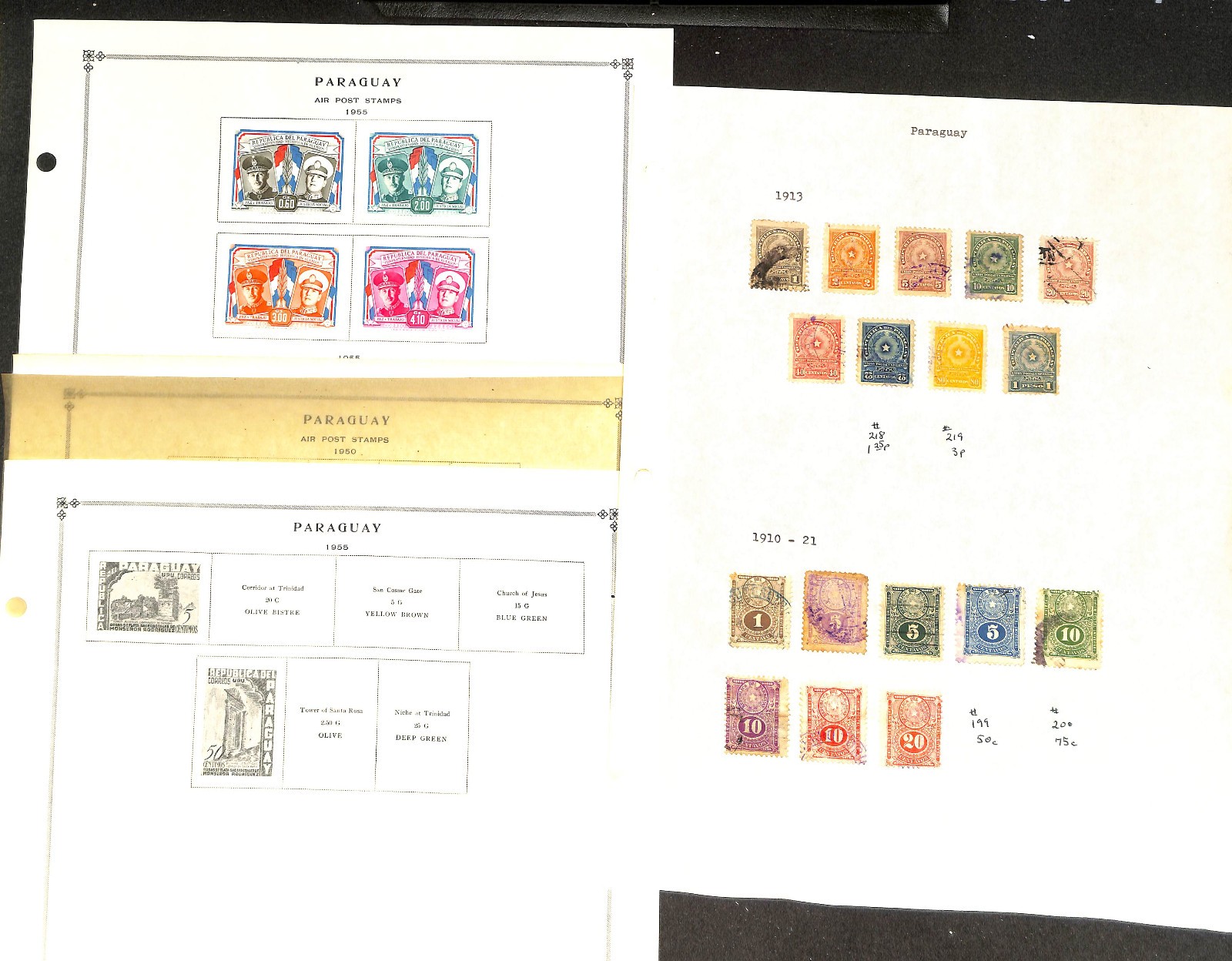 Paraguay Stamp Collection on 35 Scott International Pages, 1879-1959 (BF)