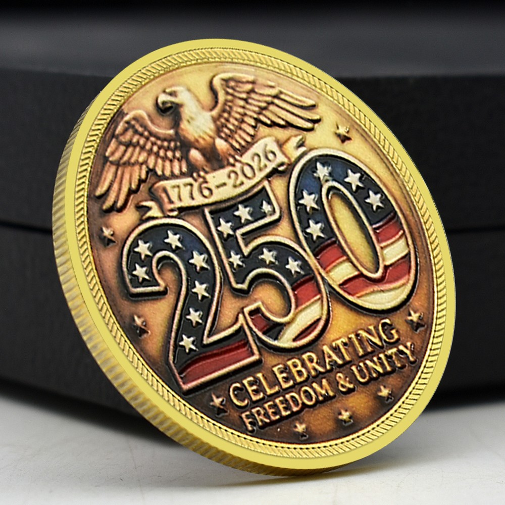 1776-2026 USA 250 Years Freedom Coin | Eagle Liberty Bell Collectible Medal