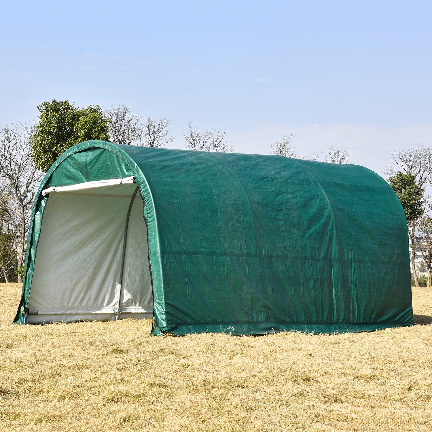 10x15/20ft Carport Heavy Duty Car Tent Garage Canopy Storage Shed Frame & Cover