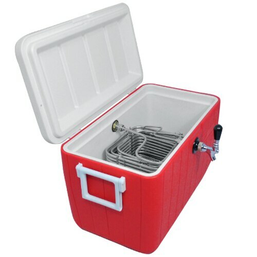 NEW Jockey Box Cooler for Beer - 1 Faucet, 5/16'' x 120' Stainless Coils, 48qt