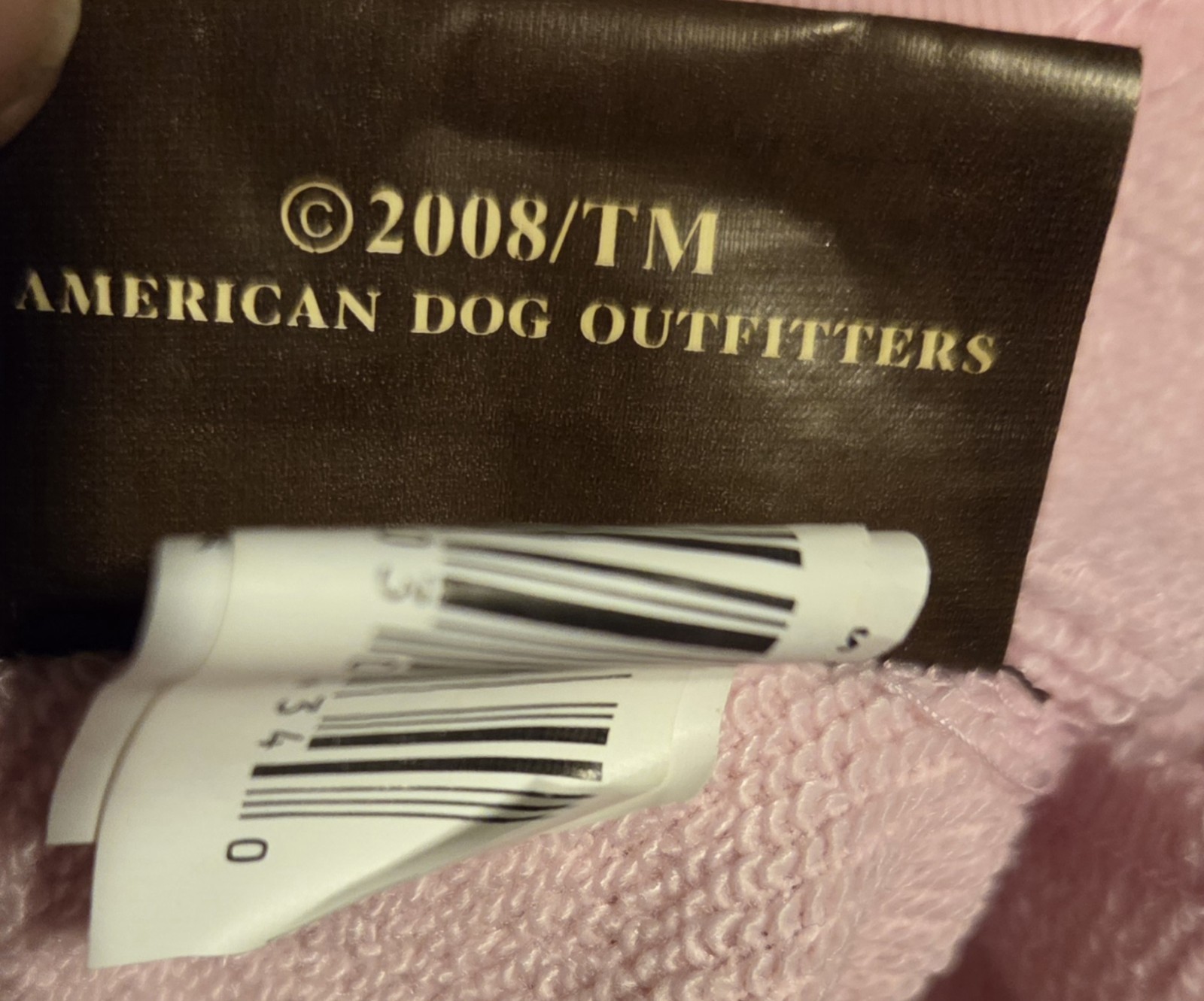 Dog Pet SZ Medium Pink Sweatshirt Hoodie "ADO" American Dog Outfitters 2008