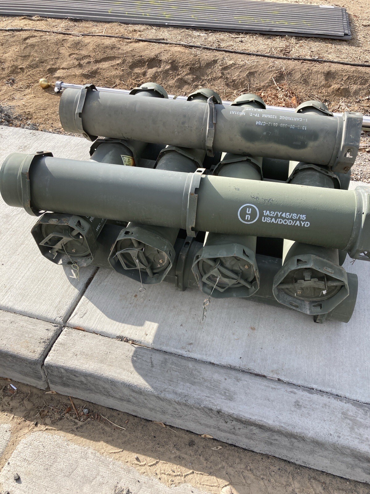 120 mm Storage Container Ammo Tube And Lid Cache. PA116