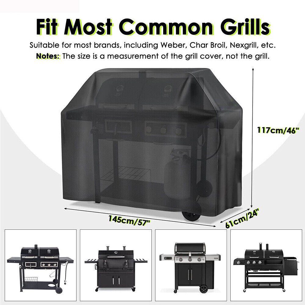 Heavy Duty BBQ Grill Cover Waterproof UV & Fade Resistant Gas Grill Protector