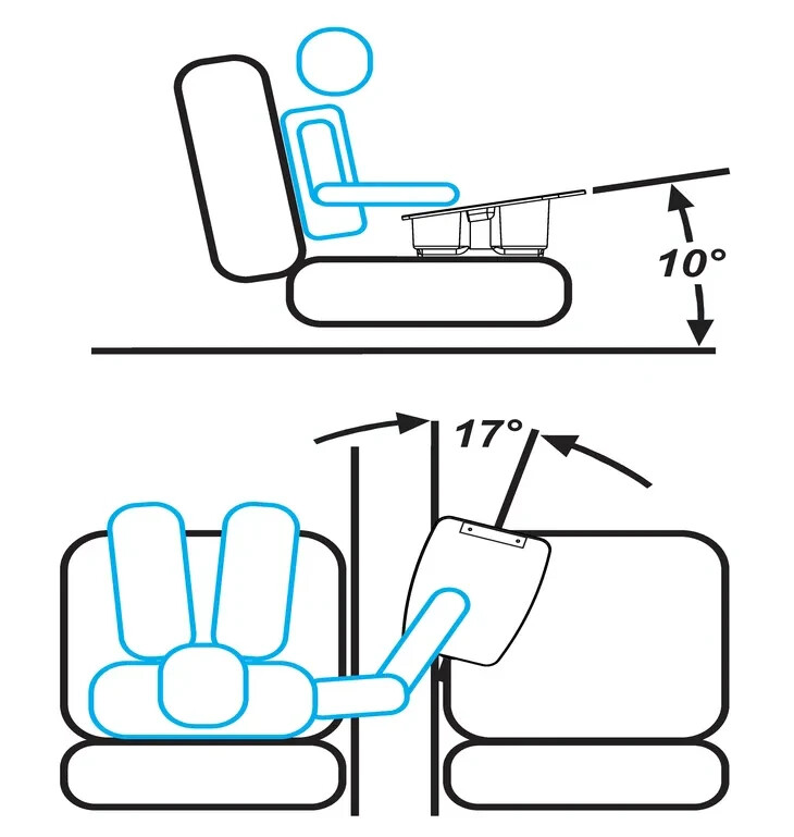 Portable Car Desk with Removable Clipboard/Drink Holders