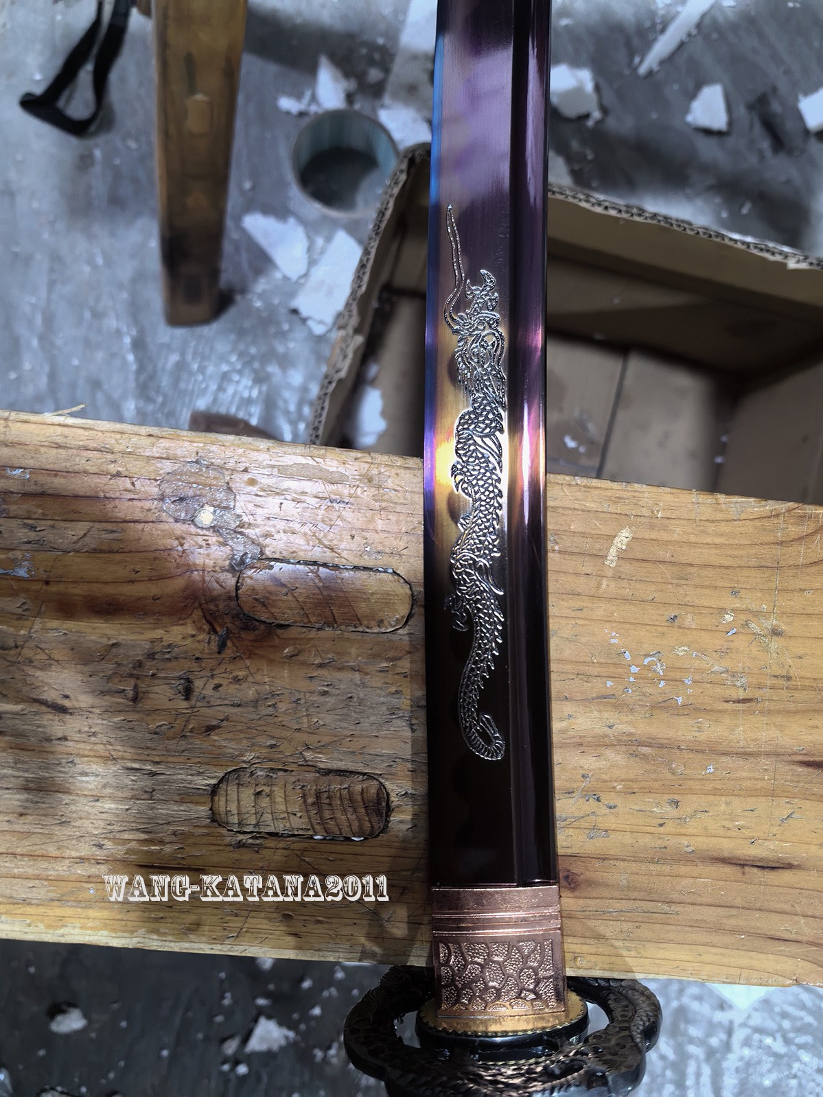 All Purple Battle Ready Sharp Deagon Japanese Samurai Katana Sword 1095Steel