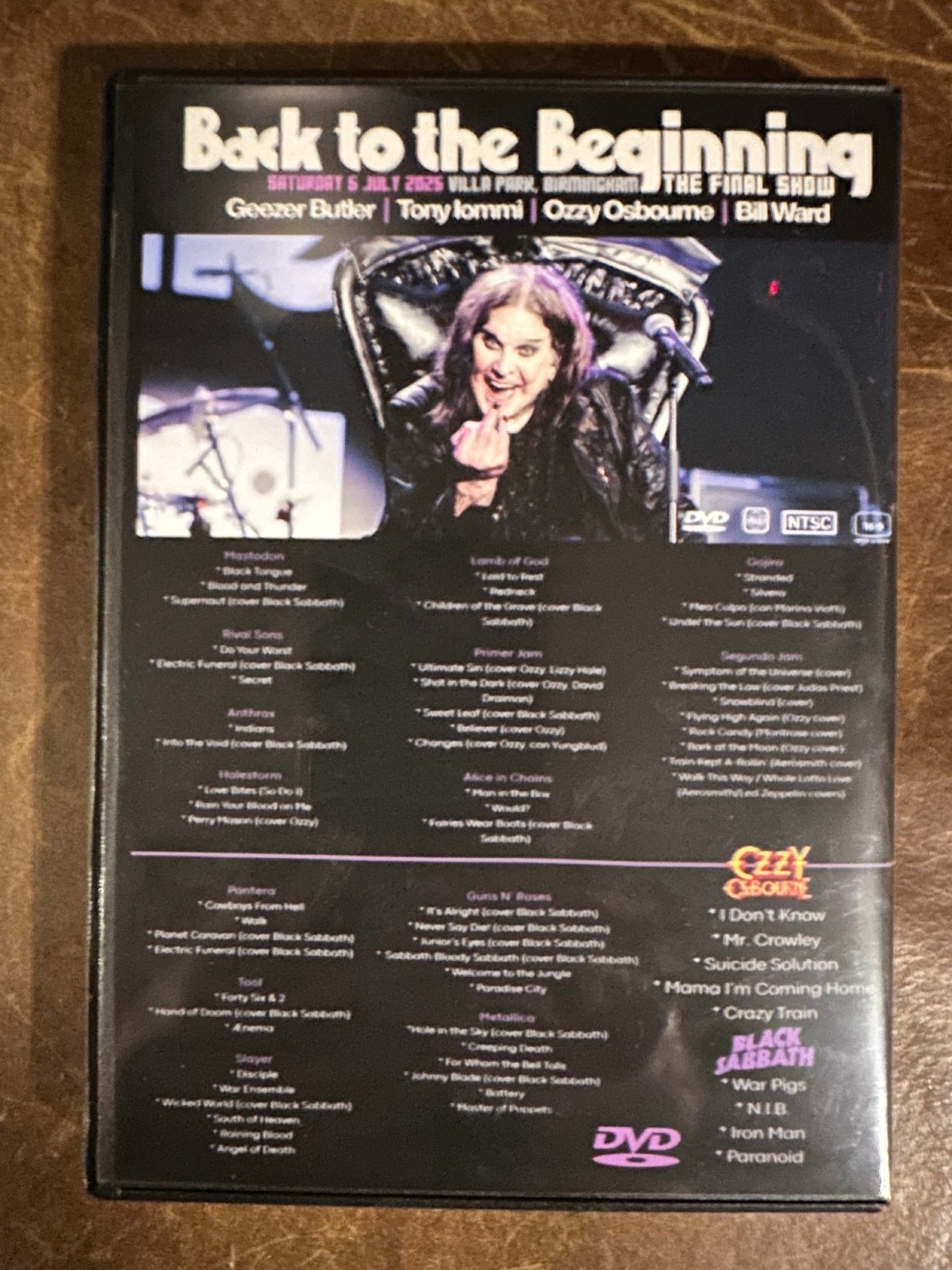 Back To The Beginning Festival Full Shows Black Sabbath, Ozzy DVD and B/R