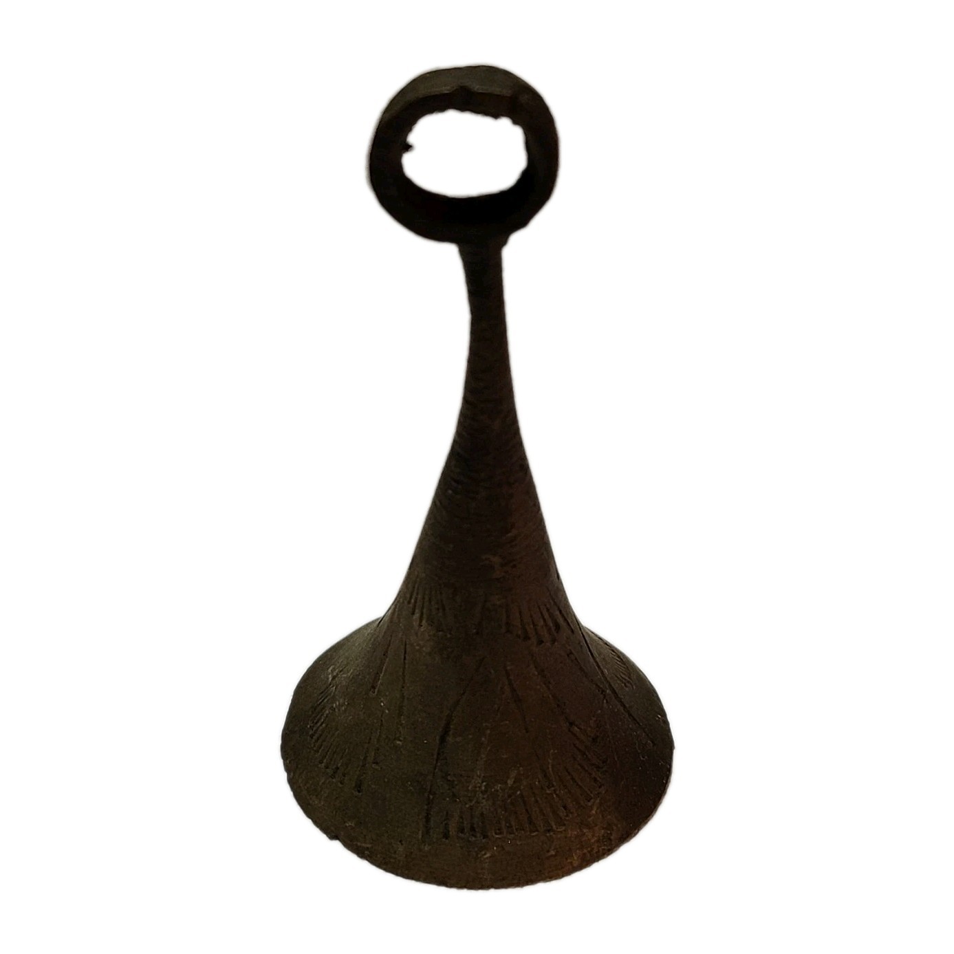 Vintage 3-1/2” Etched Brass Trumpet Bell - Made In India