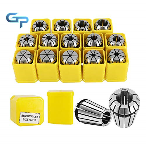 14Pcs ER20 1/16"-1/2" Spring Collet Set for CNC Milling Lathe Tool Workholding