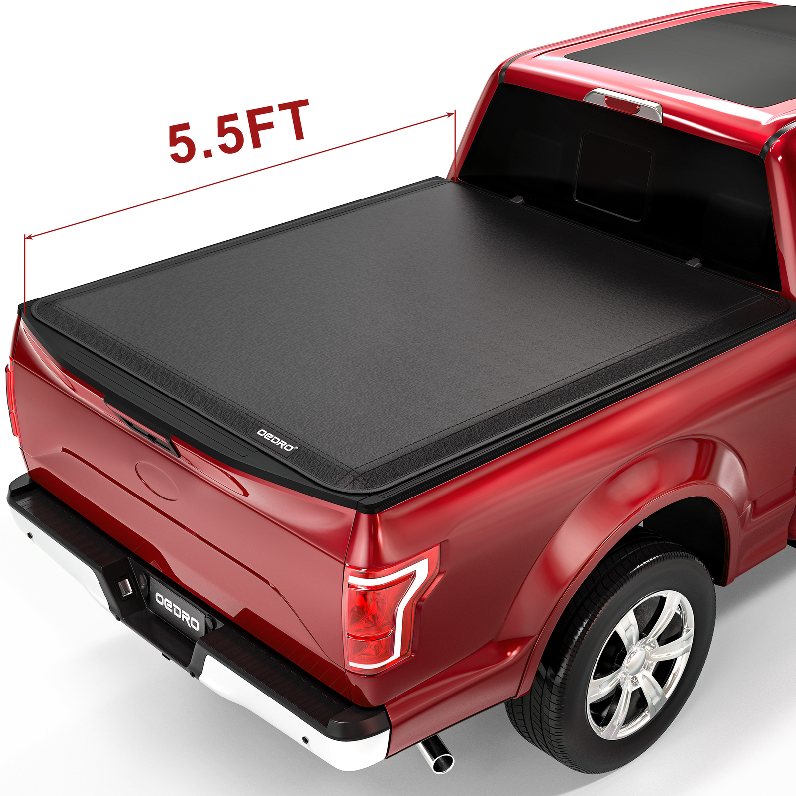 OEDRO Soft Roll Up 5.5ft Tonneau Cover for 2015-2024 Ford F-150 F150 Truck Bed
