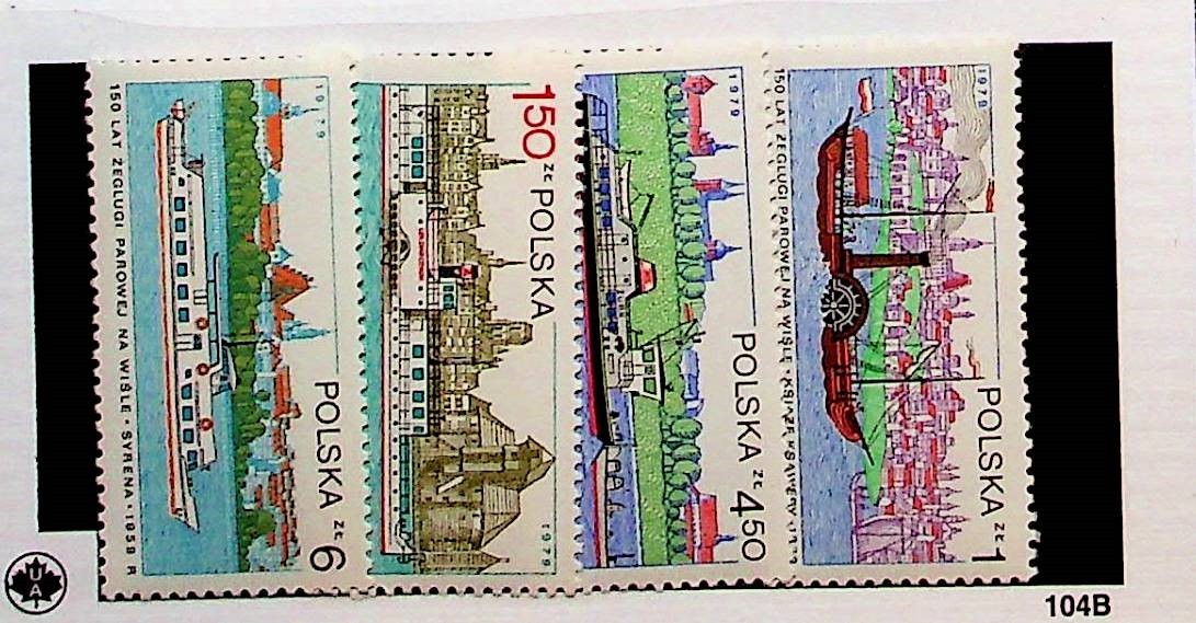 POLAND Sc 2341-44 NH ISSUE OF 1979 - SHIPS - (CM26)
