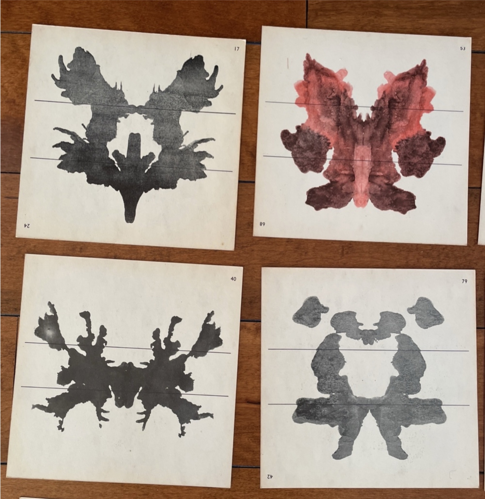 Vintage Set of 20 Rorschach Test