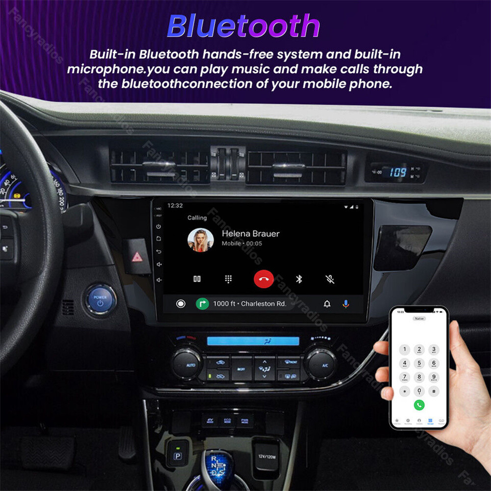 For 2014-2016 Toyota Corolla Apple CarPlay Car Stereo Radio GPS Navi Android 15