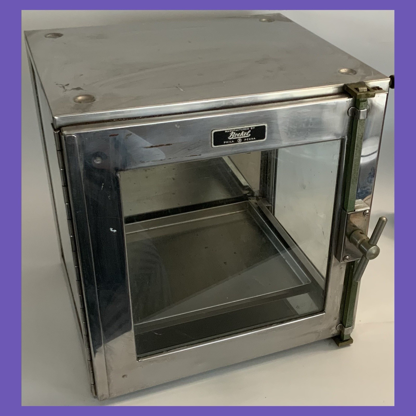 Vtg Boekel Scientific Incubator- Phila PA-12x12” Metal & Glass - Untested/AS IS