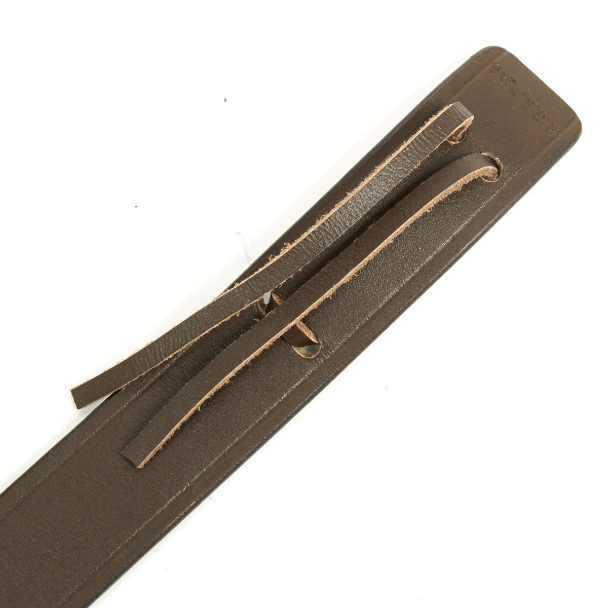 British WWI & WWII SMLE Enfield Leather Rifle Sling- Dated, Manufacturer Stamp