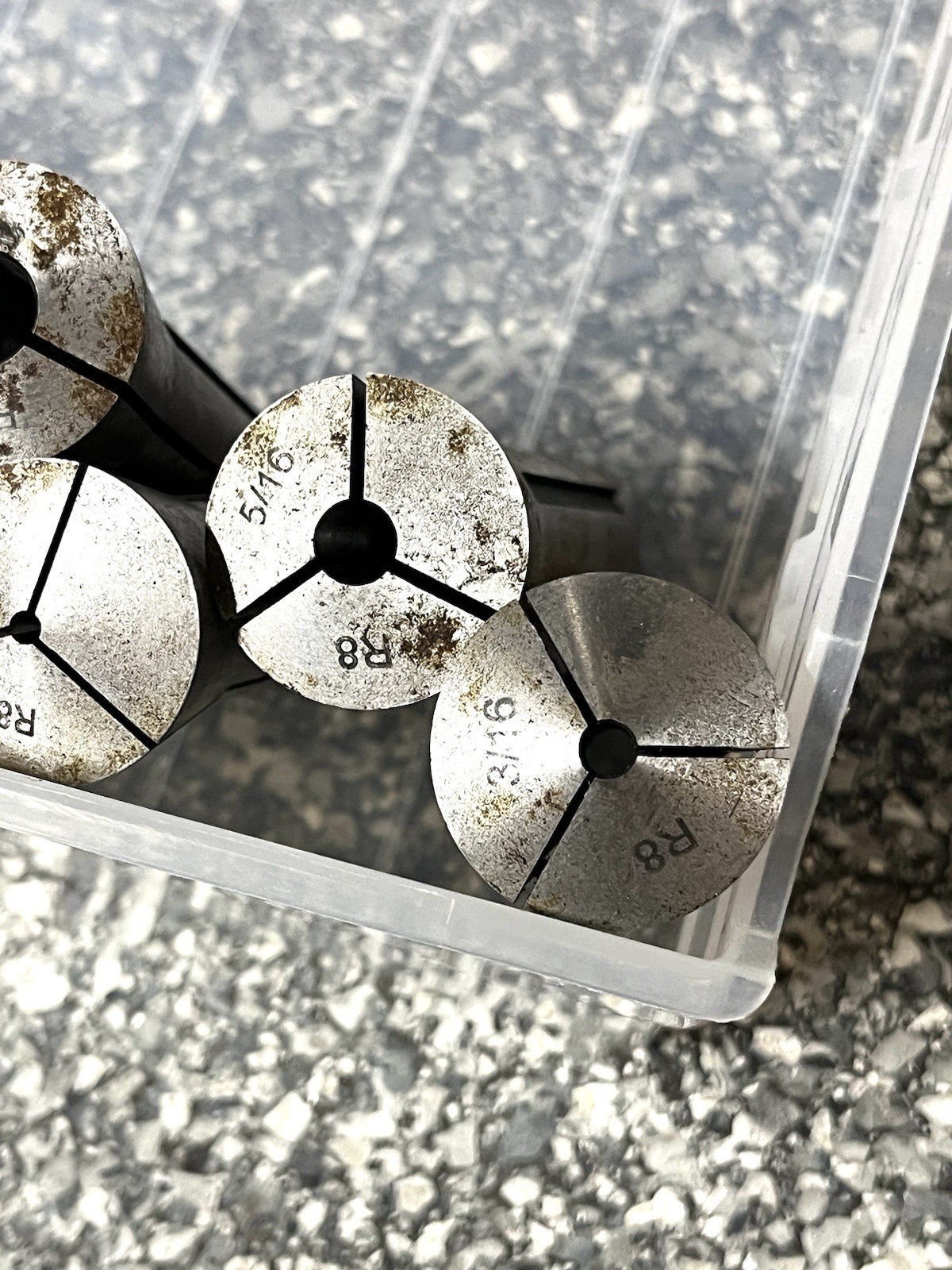 Vintage lot of 11 R8 Collets