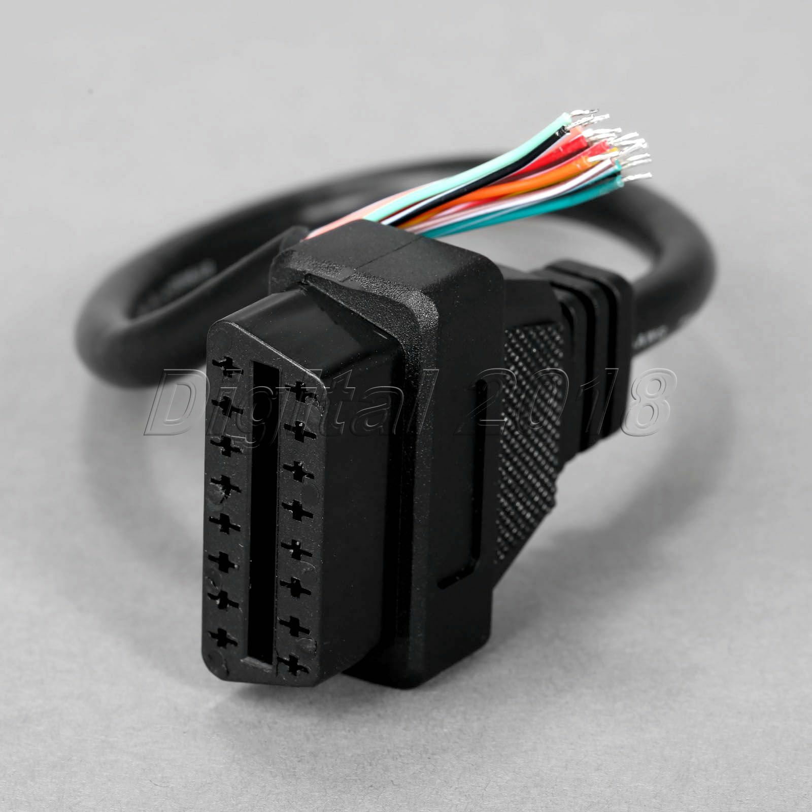 OBD2 OBD-II 16 Pin Female Extension Connector To Open Plug Wire Diagnostic Cable