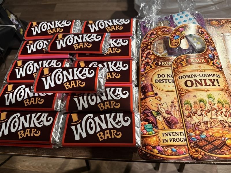 Wonka candy bar party favors – Wonka-Inspired, 24 Treat Packs