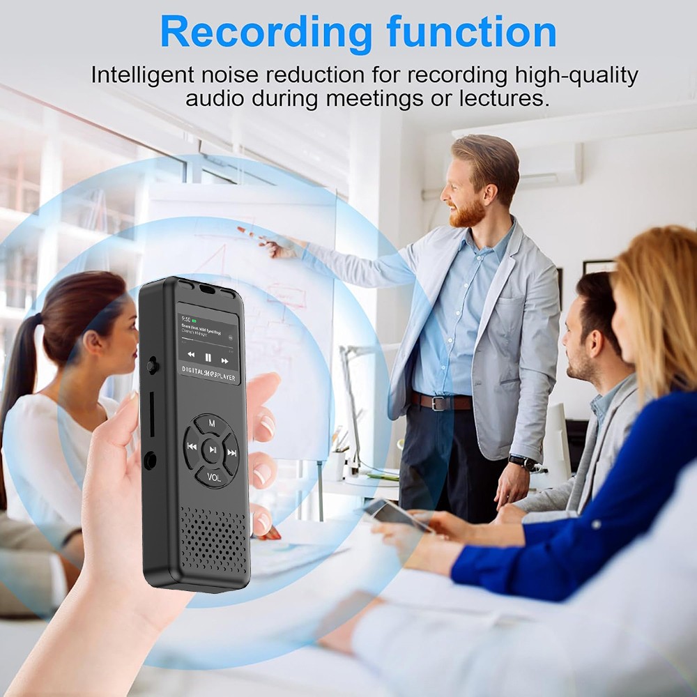 64GB Digital Voice Recorder w/ Playback FM radio Audio Recording & Play Music