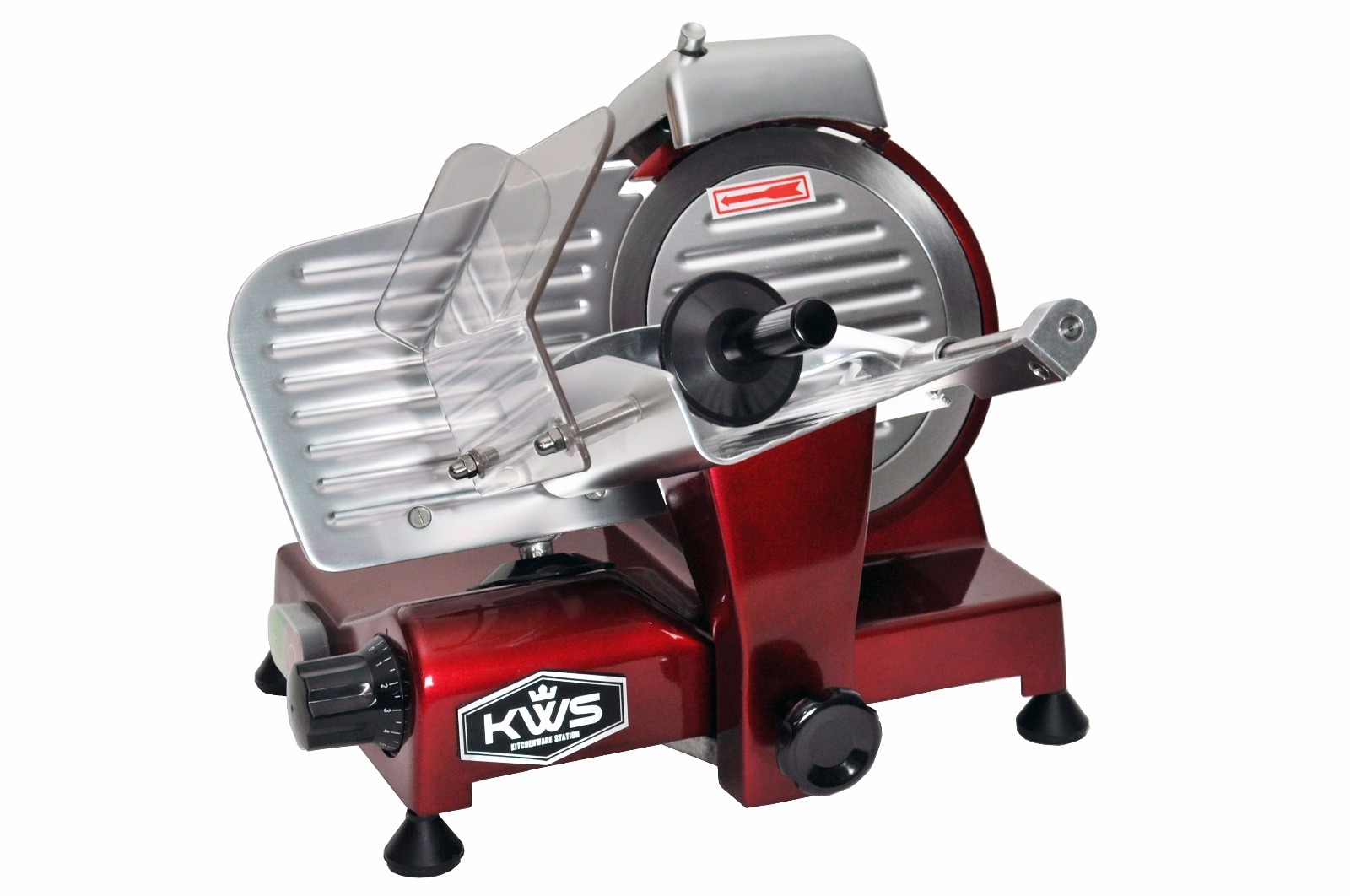 KWS MS-6RS Premium Commercial 200W Electric Slicer Frozen meat Deli slicer Red