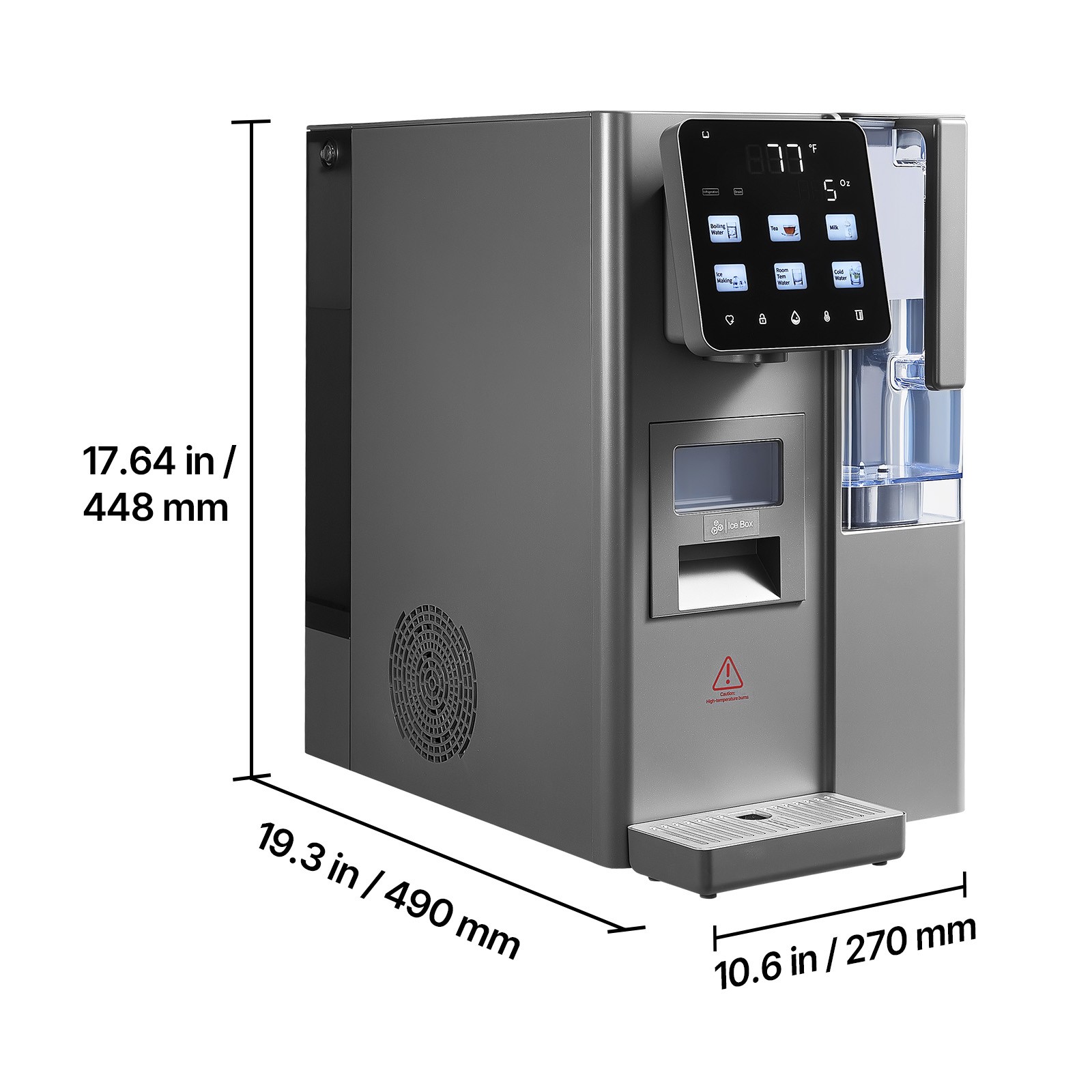 Uimoso 4-in-1 Countertop Ice Maker with Water Filter and Dispenser