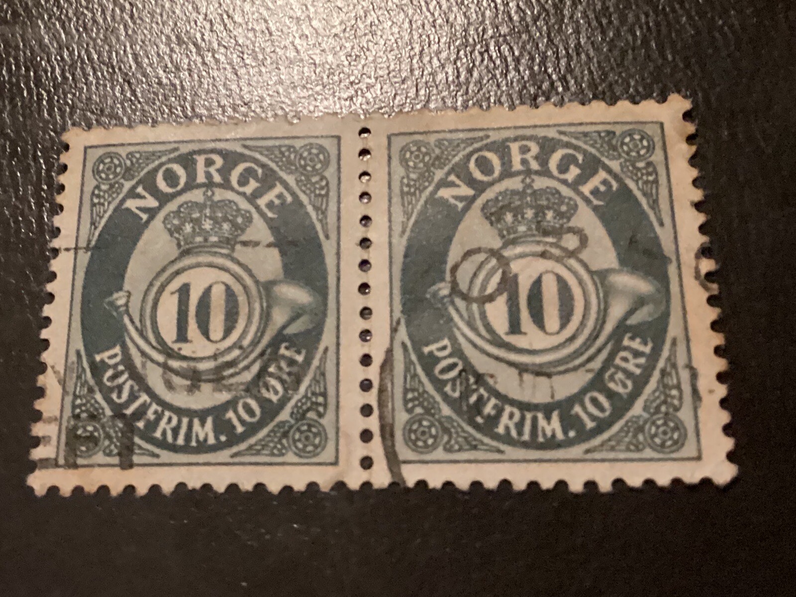 NORGE POSTFRIM - 10 ORE - x2 ( Pair In ‘ Blue Colour ‘ )