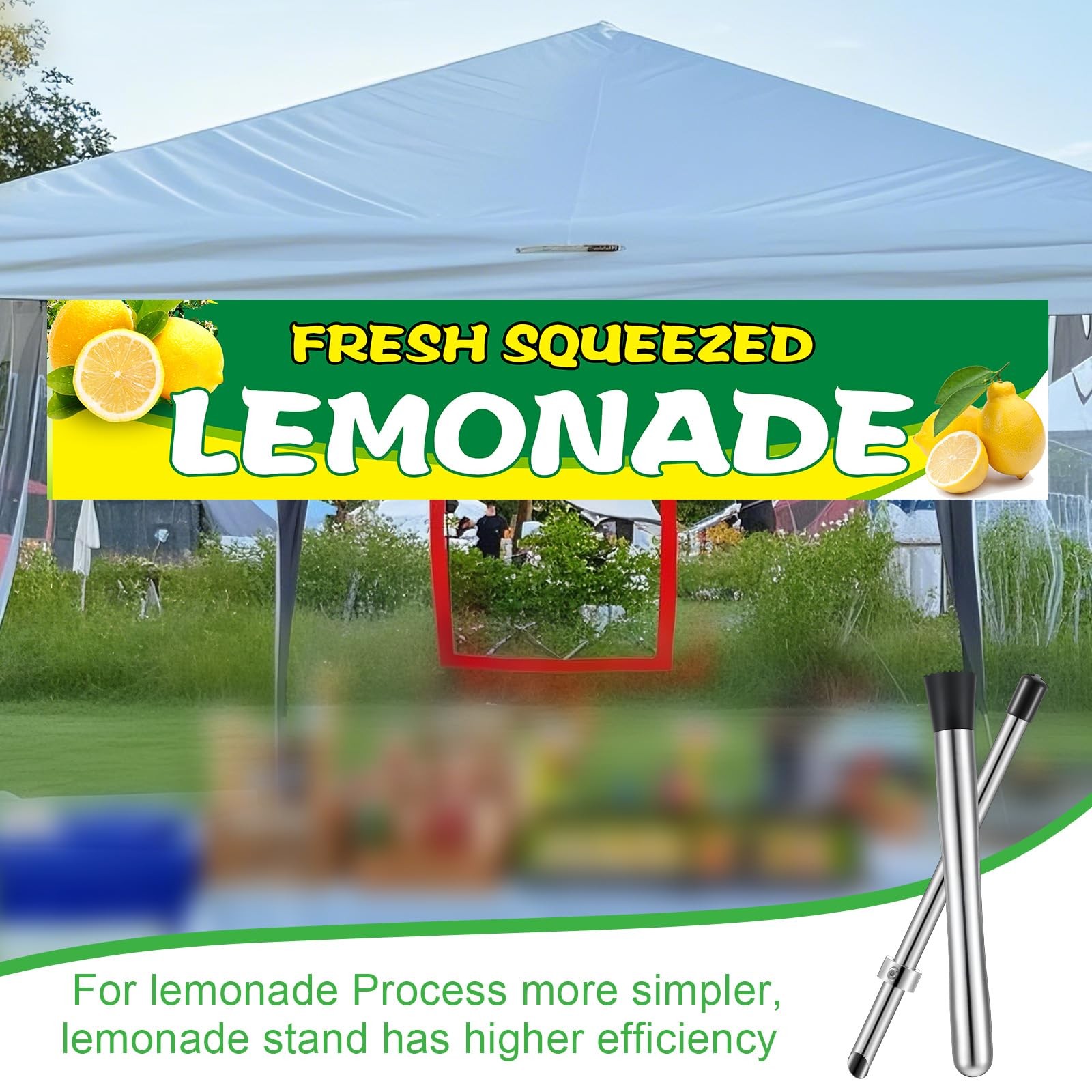 2 Pcs Straw Puncher and Muddler for Lemonade Plastic Lids Cups, Silver