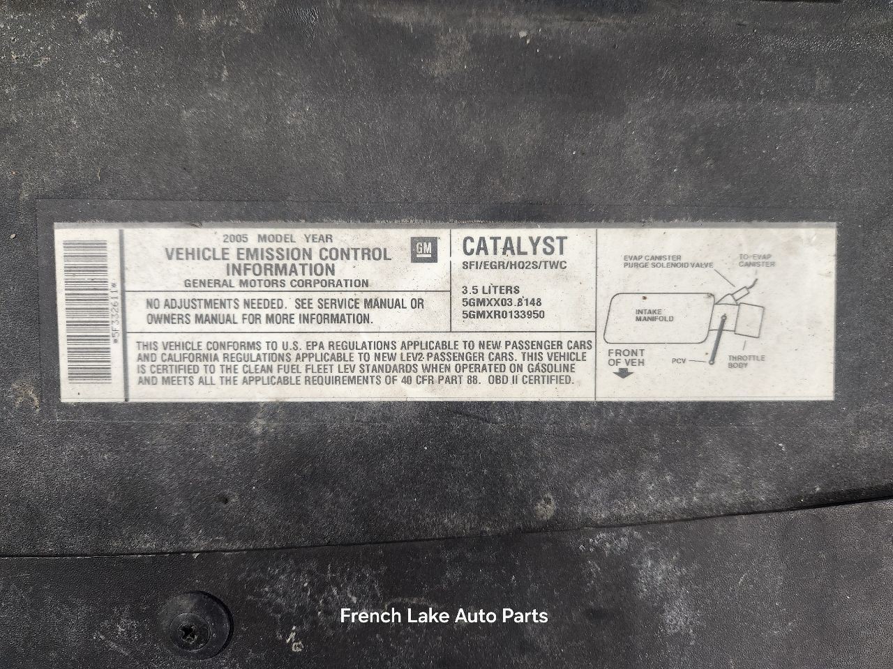 Automatic Transmission 3.05 Axle Ratio F83 ID Erj Fits 2005 MALIBU 1338008