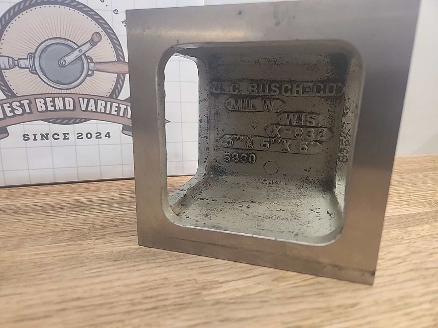 Busch Precision X-832 USA 5" X 5" X 5", Precision Ground Cube Square