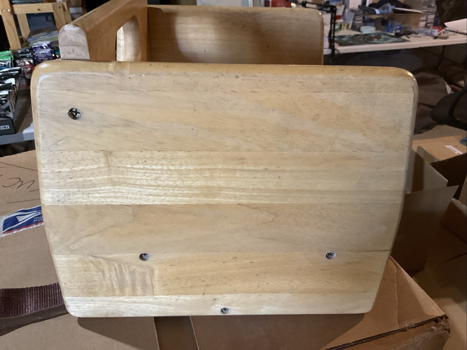 Restaurant Children Booster Seat in Natural Wood Finish Commercial Use Read