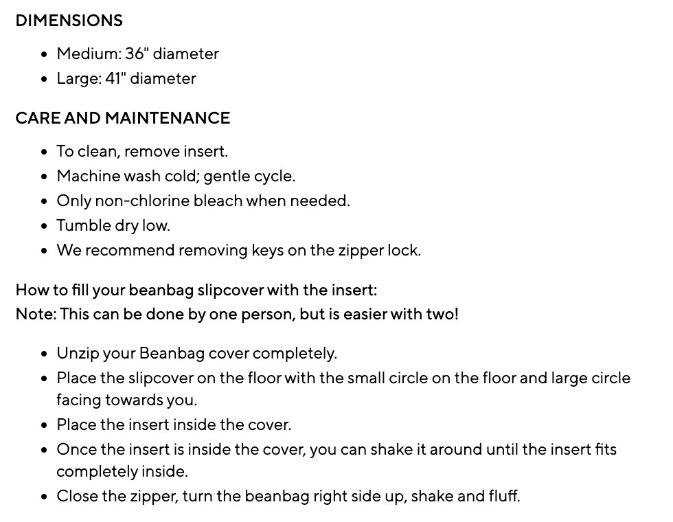 Pottery barn Teen Tipped Faux Fur bean bag Slipcover only Large New $169 SOLDOUT