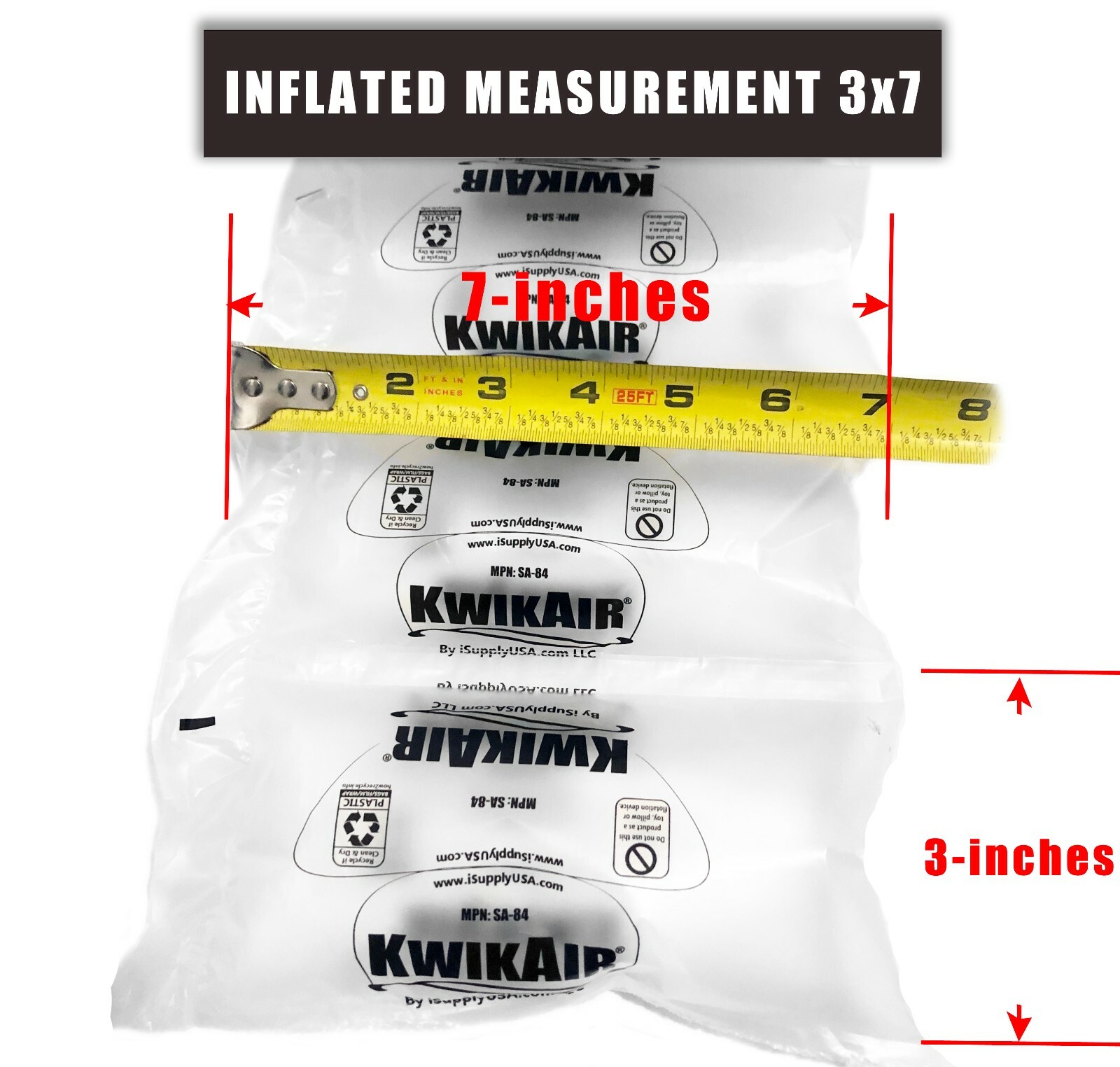 4x8 Air Pillows 175 COUNT 20 GAL Void Fill Packaging Shipping Packing Bubble