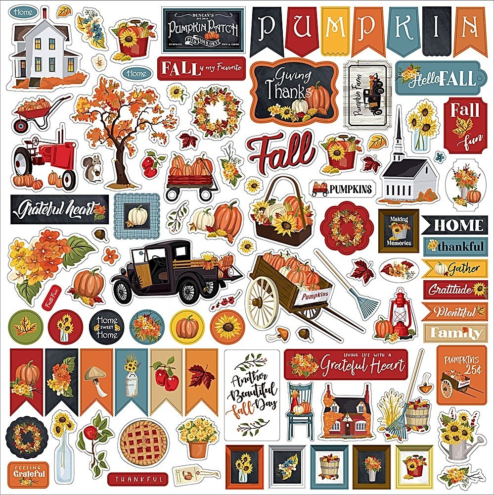 Carta Bella 12" x 12" Fall Fun Double-Sided Collection Kit and Sticker Sheet