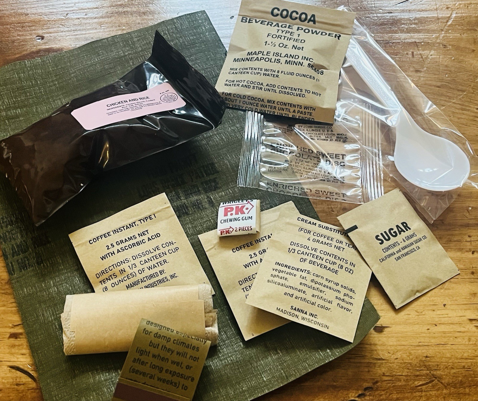 Vietnam Long Range Patrol Ration - Fully Edible And Refillable Ration Kit