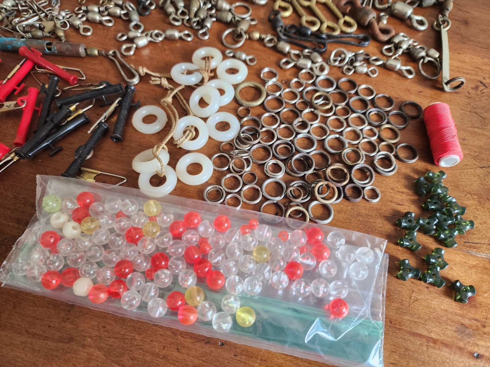 Vintage Lot of 250+ Pieces of Fishing Tackle Parts - Making or Repairing Lures