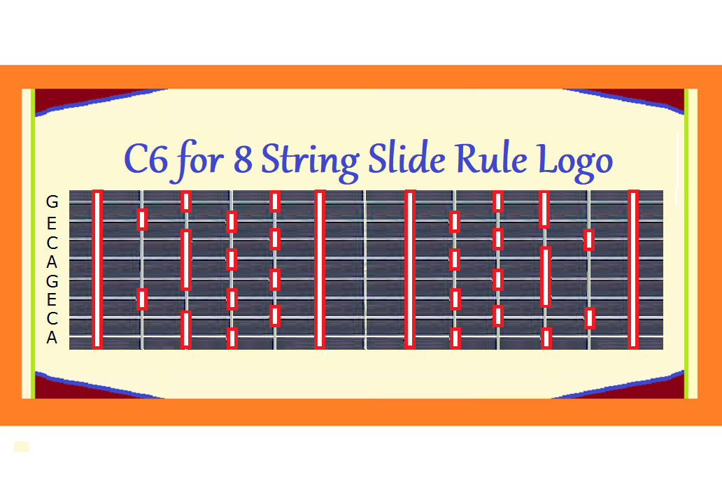 C6 TUNING FOR 8 EIGHT STRING LOGO REFRIGERATOR MAGNET