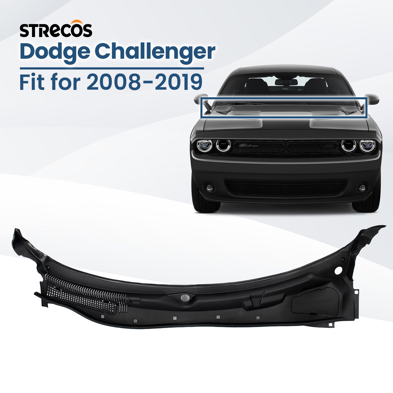 Windshield Wiper Cowl Top Grille Panel For 2008-2019 Dodge Challenger 5028757AG